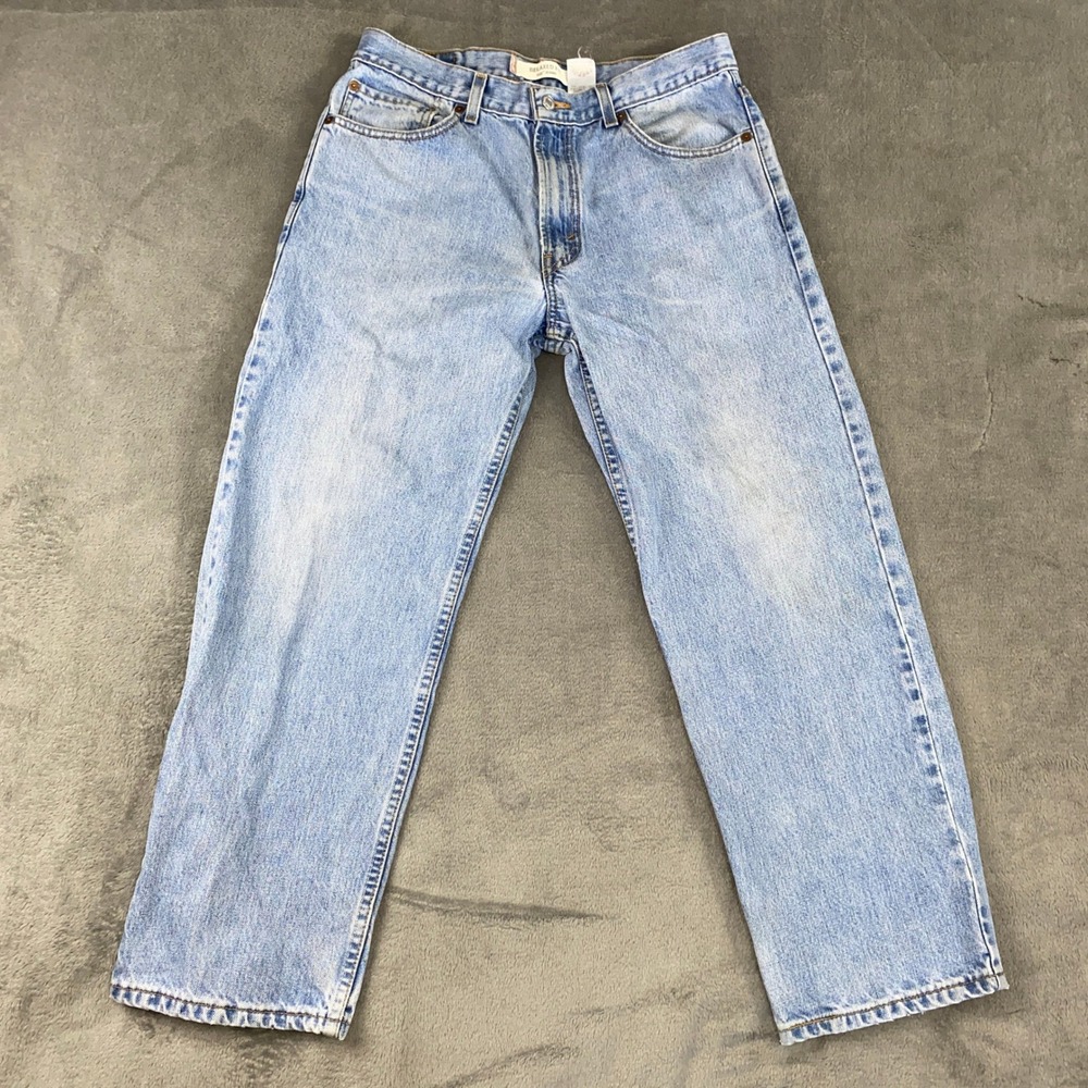 VTG Levis 550 Relaxed Fit Mens Jeans Light Wash Blue Denim W34 L29 100% Cotton